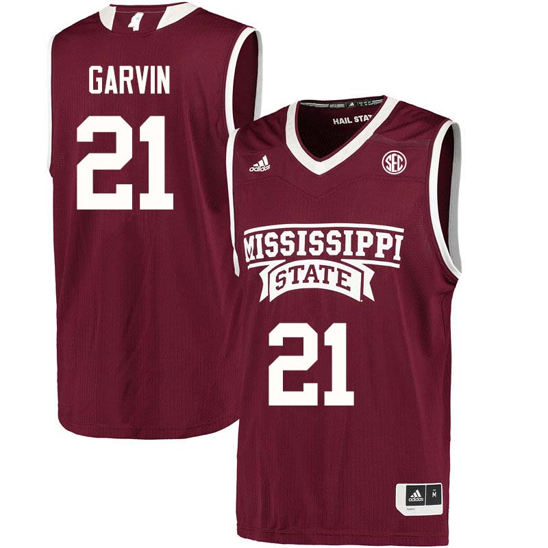 Men #21 Jonika Garvin Mississippi State Bulldogs College Basketball Jerseys Sale-Maroon - Click Image to Close
